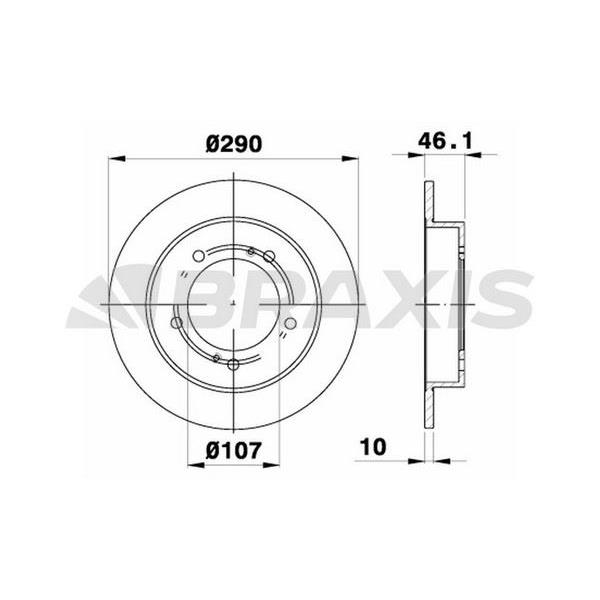 Fren Diski Ön Düz Vitara 3 Kapı 1.6 90>98 290X5