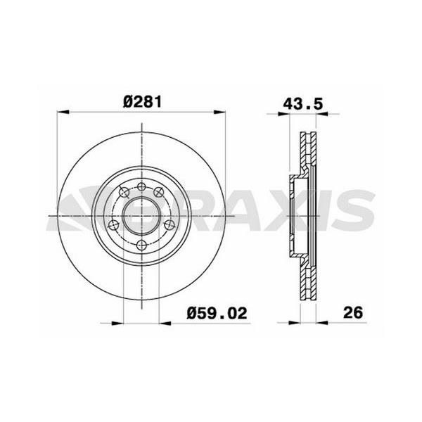 Fren Diski Ön Expert Jumpy Scudo P806 Evasıon 1.9Td / 2.0 / 2.0T / 2.1 Td (94 06) / (Hava Sogu