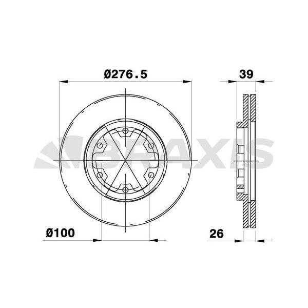 Fren Diski Ön Nissan Terrano Pıck Up Pathfınder (277X26x6dlxhavalı)