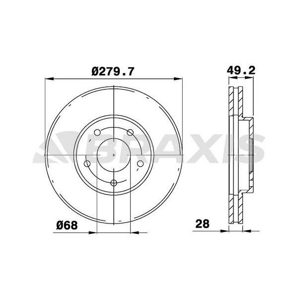 Fren Diski Ön Havalı Nissan Primera P12 03-10 X-Traıl 01-10 Maxıma 10-> (280X5)