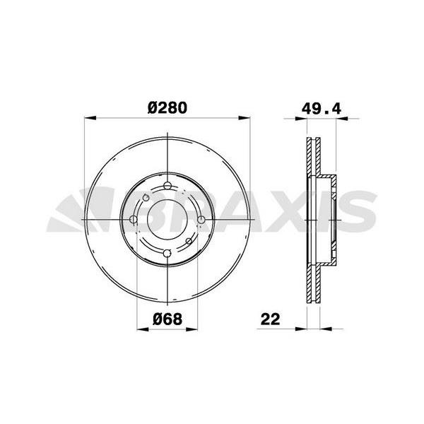 Fren Diski Ön Havalı Nissan Primera P11 1.8 2.0 96-02 Almera Iı 00-06 (280X4)