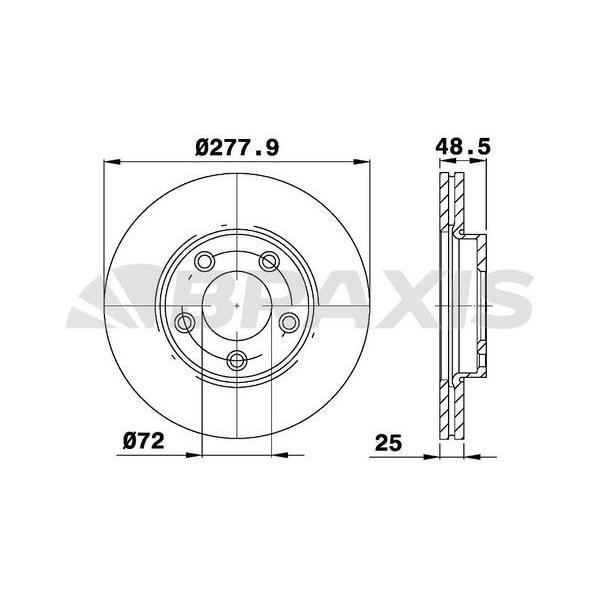 Fren Diski Ön Havalı Mazda 5 05>Mazda 3 03>10 277X5