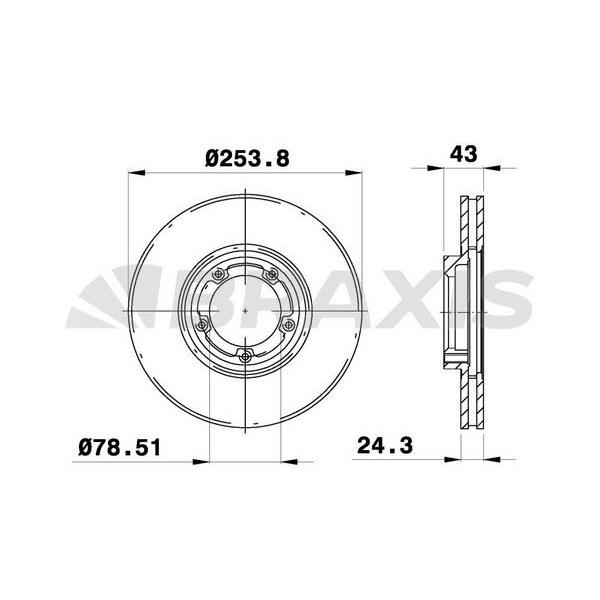 Fren Diski Ön Ford Transit Iv V 2.5D T12 94>00 Hava Sogutmalı