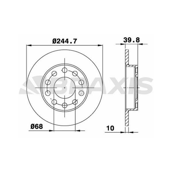 Fren Diski Arka A80 91>94 A4 00>04 A4 Avant 01>04 A4 CabRiolet Seat Exeo 08>