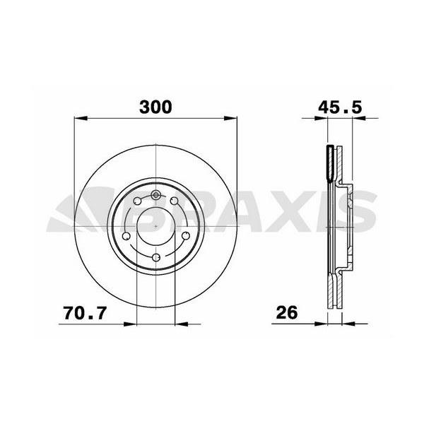 Fren Diski Ön Astra Classıc 99 > 02 Astra J 09> Mokka / Mokka X 14 > 13 > / Cruze 09> Trax 13> 16 Jant Havalı