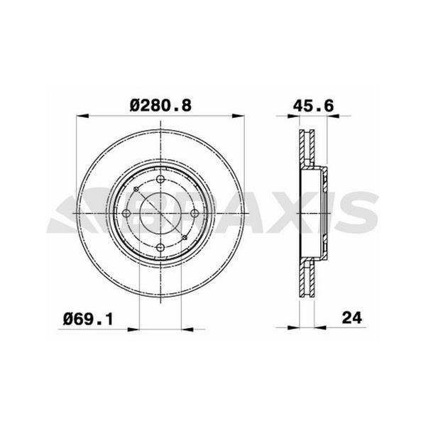 Fren Diski Ön Havalı Carisma 00>06 Volvo S40 00> 281X4
