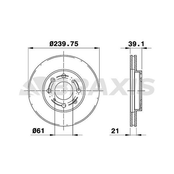 Fren Diski Ön Havalı Honda Jazz 2002-2008 City 2005-2010 (240X4)