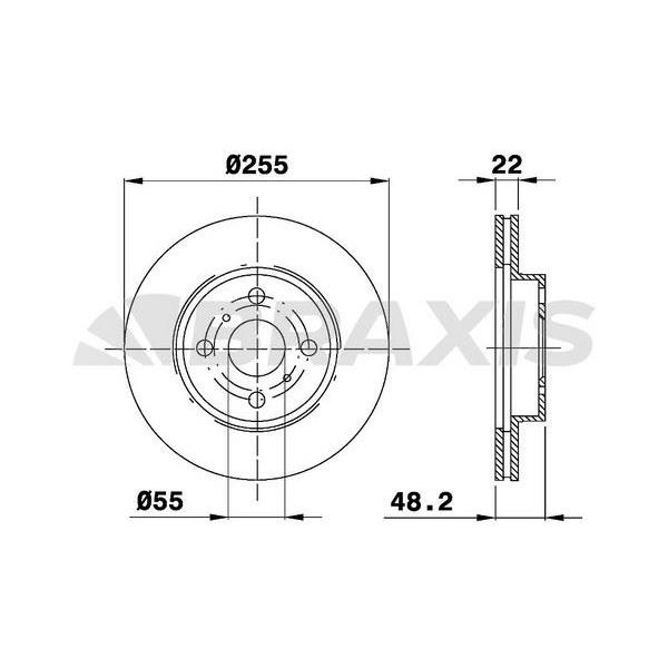 Fren Diski Ön Havalı Toyota Corolla 1.6 Enjeksyonlu 1992-2003 (Ae100 Ae101 Ae111 Kasa) (255X4)