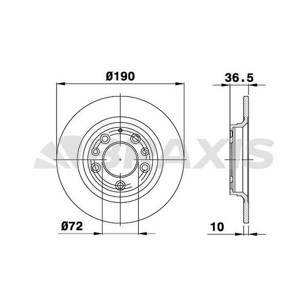 Fren Diski Arka Düz Mazda 6 03>08 1.8 2.02.0Dı 02 Premacy 1.8 2.0 Td 00>05 280X5