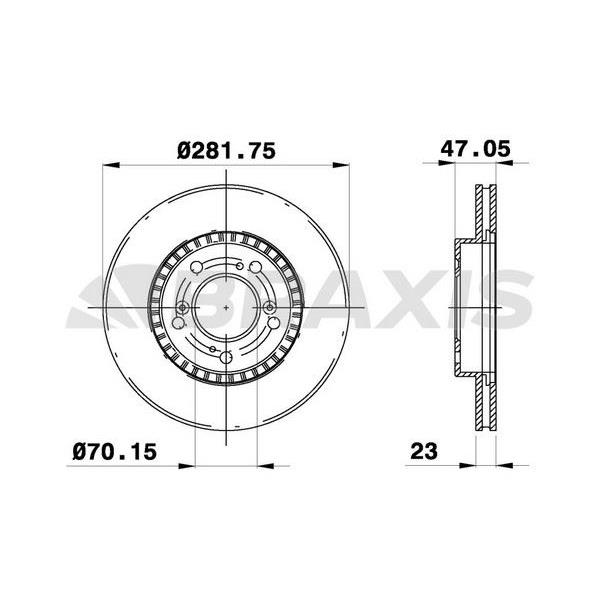 Fren Diski Ön Havalı Honda Crv 97-01 Hrv 99-06 Prelude 96-01 (282X5)