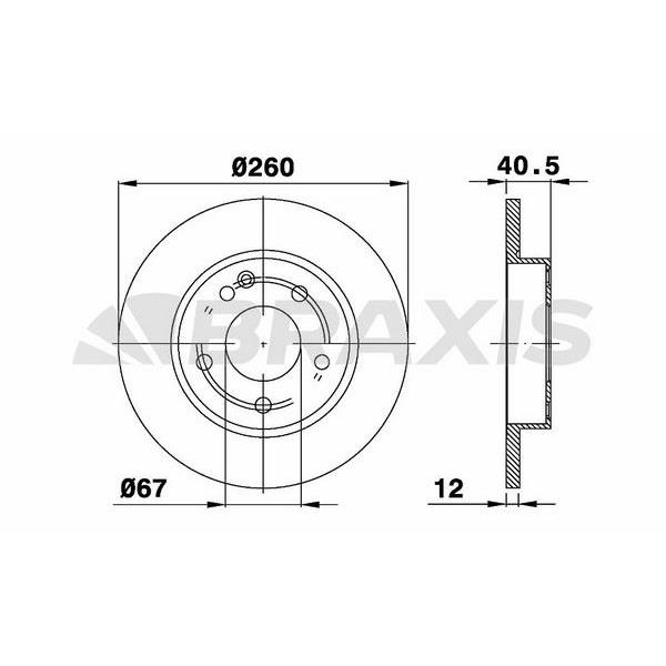 Fren Diski Ön (Havalandırmasız) A-Class W168 97>04
