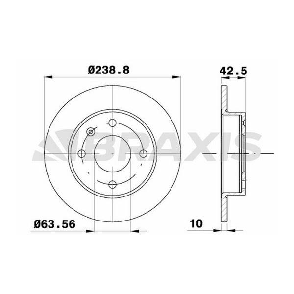 Fren Diski Ön Escort V 1.3 (92 95)Fıesta Iıı 1.1 1.3 1.4 (89 95) Orıon Iıı 1.3 (239.45X8x4dl)