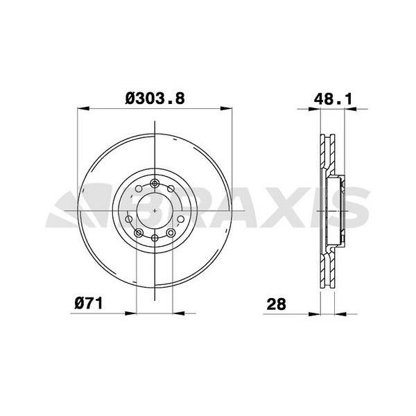 Fren Diski Ön Havalı C4 P508 1.6Vtı / 1.6Thp / 1.6Hdı / 2.0Hdı / 2.2Hdı 10> 304Mm P308 Iı 1.2V