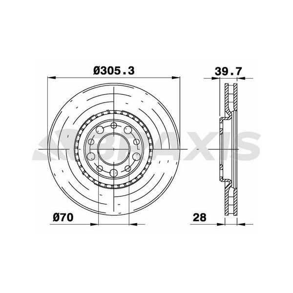 On Fren Diski Jeep Renegade Suv 1.4 1.6 2.0 Crd 4X4 14> Alfa Romeo 159 05>11 Gıulıetta 10> 500X 14> Compass 16>