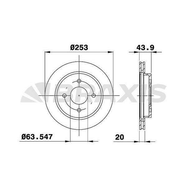 Fren Diski Arka Mondeo I / Iı 1.6 / 1.8 / 1.8Td / 2.0 / 2.5 92>00 Cougar 2.5 98>01 Hava Sogutmal