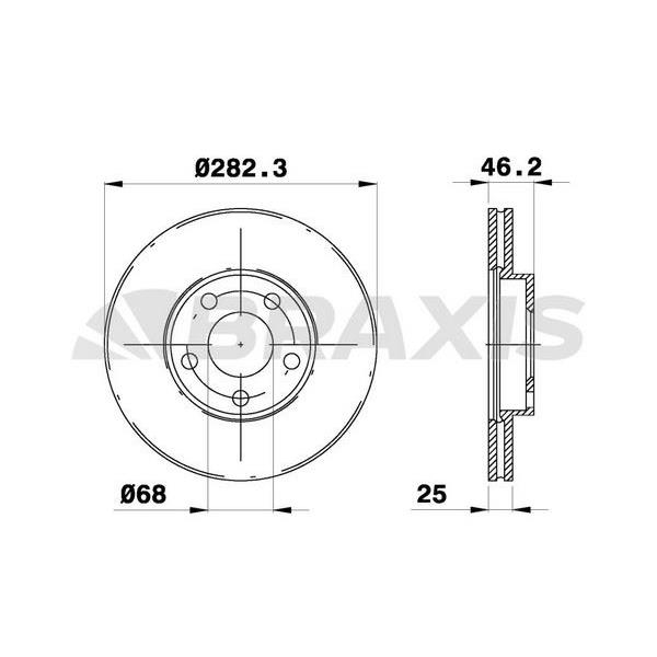 Fren Diski Ön Passat 1.6 / 1.8 / 1.9 / 2.3 96>00 1.6 00>05