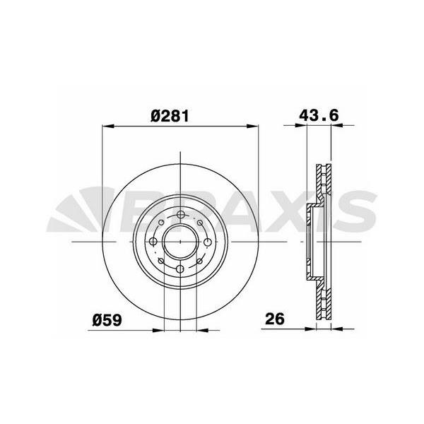 Fren Diski Ön Havalı Bravo 1.4T 1.9D Mjet 04 / 07> Stılo 1.9Jtd 01 / 04> Stılo Vagon 1.9Jtd 01 / 04>