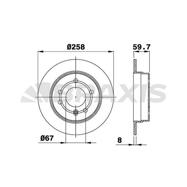Fren Diski Arka A-Class W168 97>04 Vaneo 414 02>05