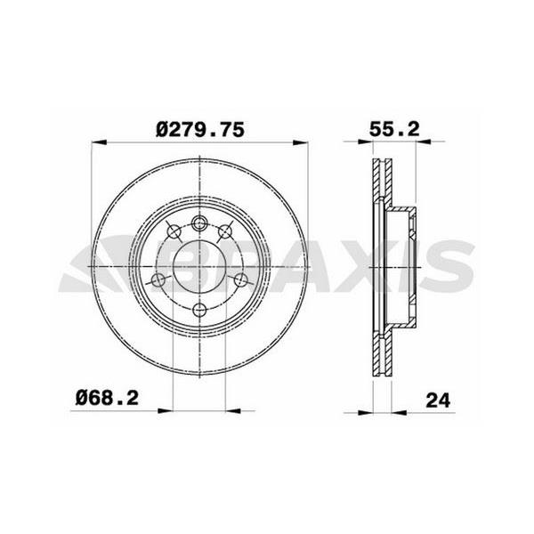 Fren Diski Ön Havalı Transporter T4 1.9D / Td 2.4D 2.5Tdı 96>03