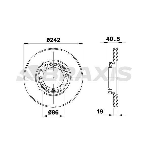 Fren Diski Ön Havalı Excel Accent 1.3 1.5 94 00 242 Mm