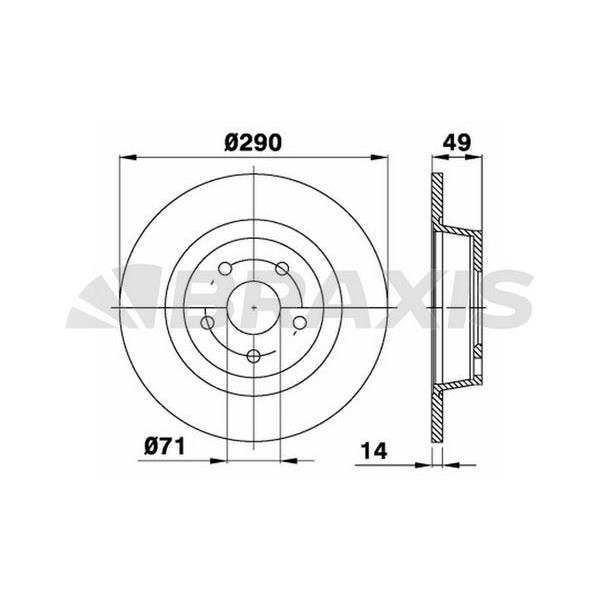 Fren Diski Arka Expert Tepee Scudo Iıı Jumpy Iıı Expert Iıı 1.6Hdı 90 / 2.0Hdı 120 / 2.0Hdı 140 /