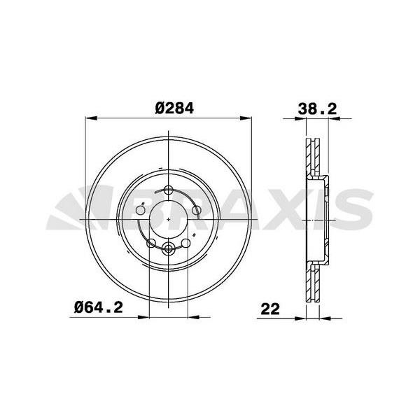 Fren Diski Ön Rover 75 2.0 Cdt 1.8 2.5 V6 99> (284X22x5dlxhavalı)