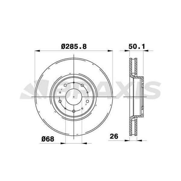 Fren Diski Ön Havalı Volvo S80 S60 V70 2.0 / 2.0T / 2.3 / 2.4T 98>