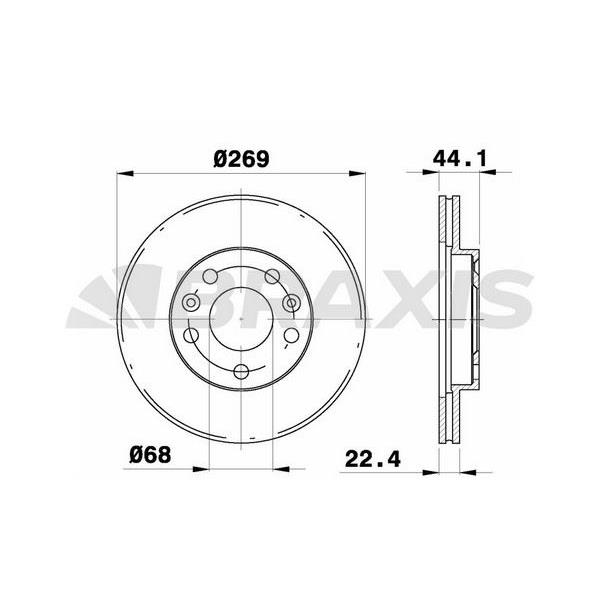 Fren Diski Ön Dacia Duster 10> Megane Iv 15> (269×22,5×68×44) 5 Bıjon