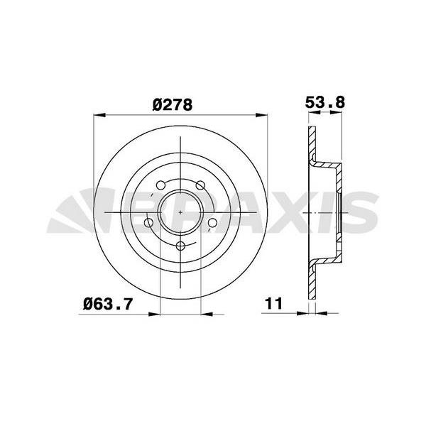 Arka Fren Dısk Aynası Connect 1.8Tdcı 02>13 Abslı