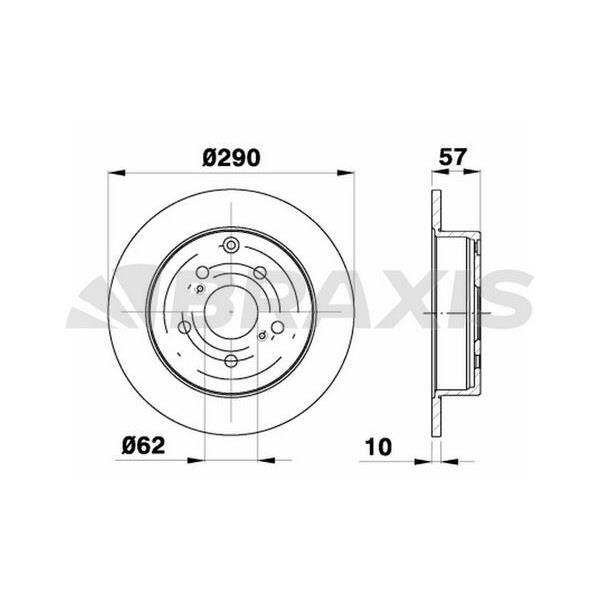Fren Diski Arka Havalı Corolla 1.6 1.8 2.0 Verso D 4D 04>09 290X5