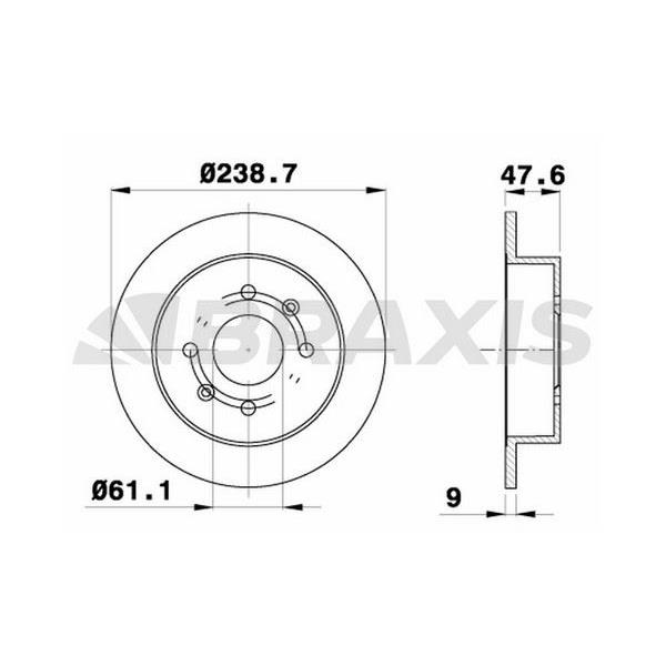 Fren Diski Arka Düz Honda Jazz City 02-08 Accord 85-99 Civic 87-91 (239X4)