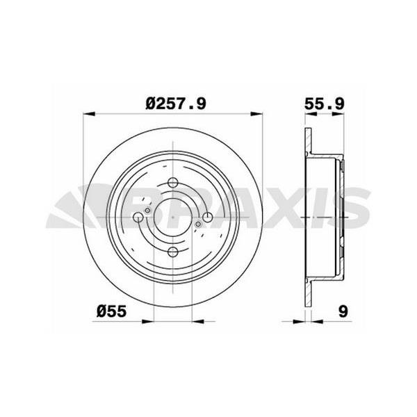 Fren Diski Arka Düz Toyota Corolla Vvtı Benzinli 02-07 (258X4)