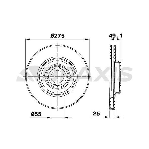 Fren Diski Ön Havalı Toyota Corolla 1.4 D4d 2003-2007 (275X4)