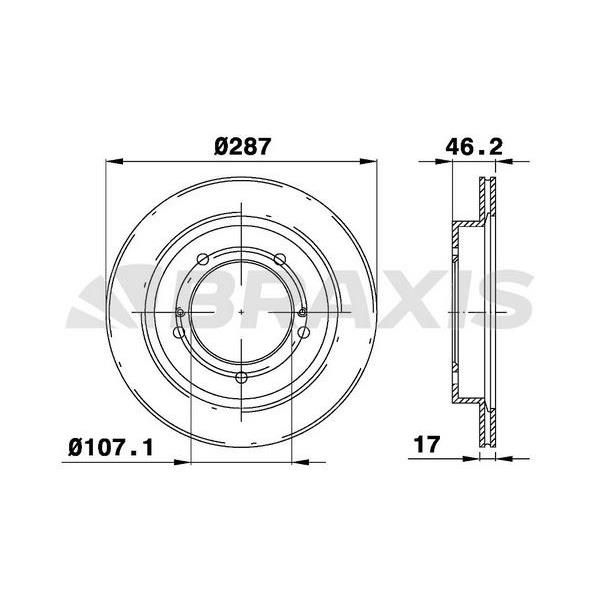 Fren Diski Ön Havalı Suzuki Vitara 5 Kapı 90-98 Jımıny 05-> (287X5)