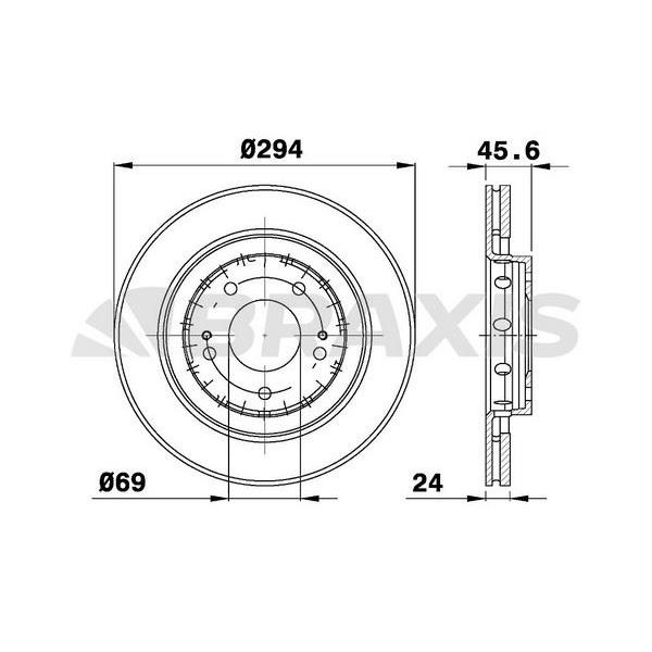 Fren Diski Ön Havalı Lancer 08> Outlander 07>13 P4007 07> C Crosser 07> 294X5
