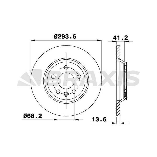 Fren Diski Arka Sharan 2,8 V6 00>10 Transporter T4 1,9Td / 2,4D / 2,5 / 2,8 96>04 Ford Galaxy 2,8 V6 00>06 Seat Alhambra 1,9Td / 2,8 V6 00>06 