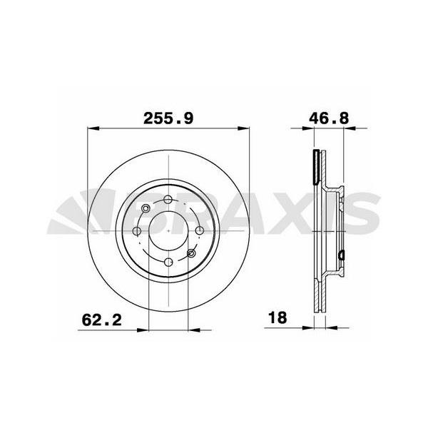 Fren Diski Ön Havalı Hyundai I20 2012-> (256X4)