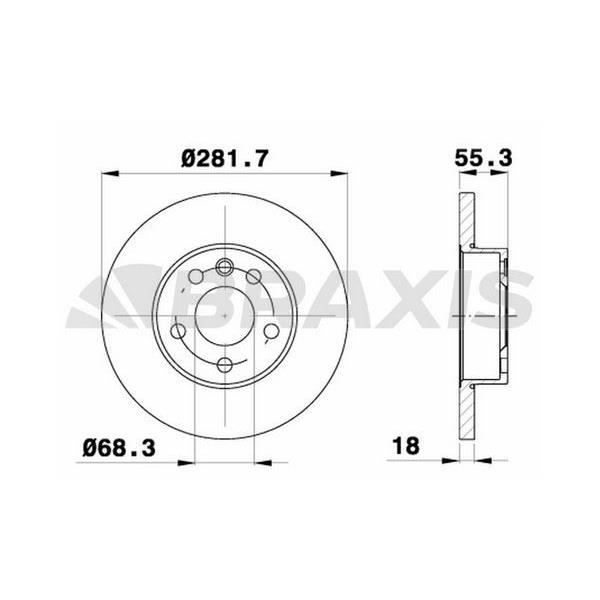 Fren Diski Ön Transporter T4 1.8 1.9 1.9Td 2.0 2.4D 2.5Tdı 2.8 2.8Tdı 96>