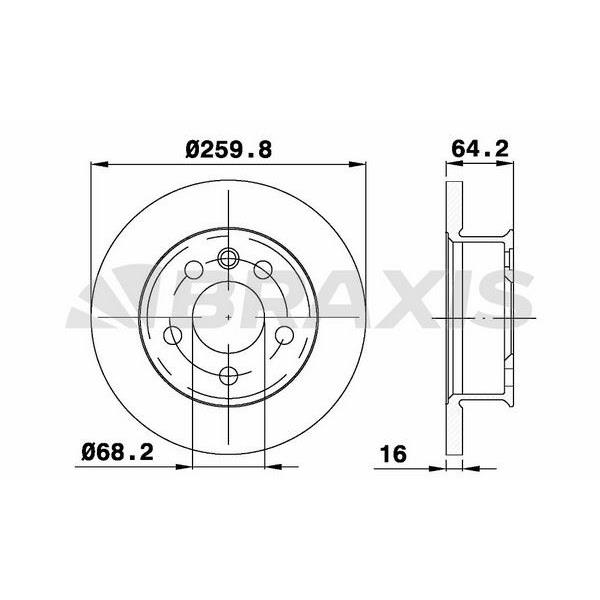 Fren Diski Ön Transporter T4 1.8 / 1.9D / Td / Tdı 2.0 / 2.4D / 2.5 2.5Tdı / 2.8 Caravelle 90>97