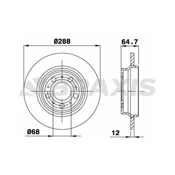 Fren Diski Arka S80 2.8T6.2.9.2.0.2.0T.2.4 05.98 S60 2.4.2.4T.2.4D5.2.0T.2.4T Awd 11.00 Xc 7