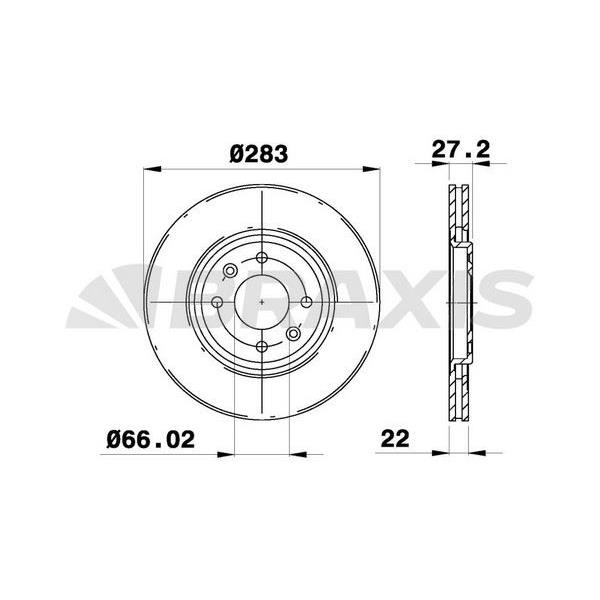 Fren Diski Ön Xantıa 93> Xsara 98> Zx 96 97 P306 Gtı / Xu10j4rs S16 97> P405 Ym 2.0 16