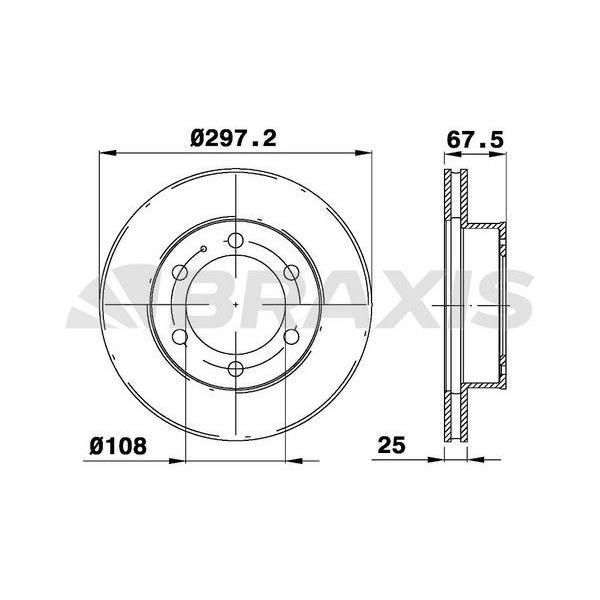 Fren Diski Ön Havalı Toyota Hilux Vigo 2.5Dt 3.0Dt D 4D 4×4 05-15 (297×6)