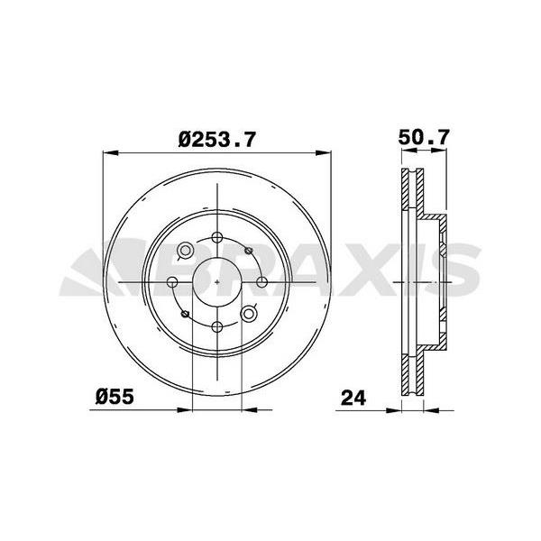 Fren Diski Ön 253 Mm Kia Rio 02 05