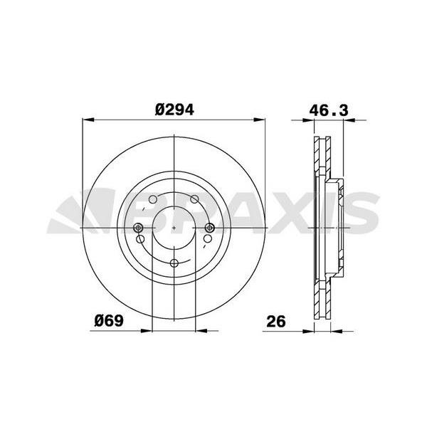 Fren Diski Ön Havalı Santafe 2003>