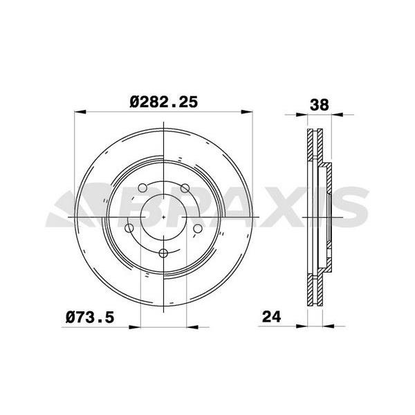 On Fren Diski Chrysler Grand VoYağer Iıı VoYağer Iv 95>08