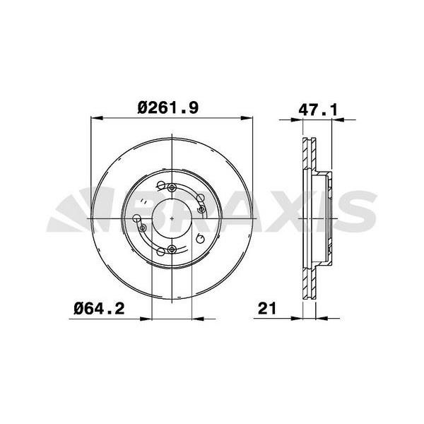 Fren Diski Ön Havalı 01>06 Civic Hatchback 1.4I 1.4 Is 1.6 I Cr Z 11>15 1.5 Hıbrıt 262X5