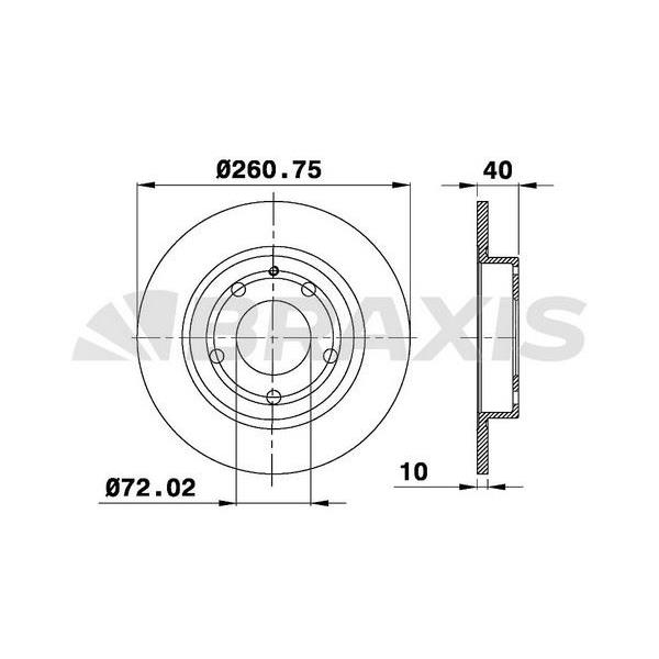 Fren Diski Arka Düz Mazda 626 2.0 Fs 92>97 Mx 6 2.0 2.5 2 5 92>97 261X5