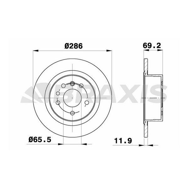 Fren Diski Arka Hava Sogutmasız Omega B 2.0 / 2.5 24V / 2.5Td / 3.0 24V 94>