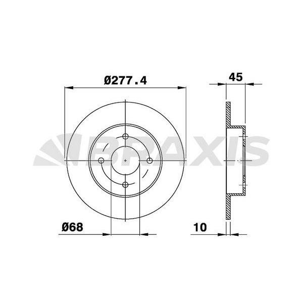 Fren Diski Arka Düz Nissan Primera (P11) 1.6 2.0 96-02 (278X4)
