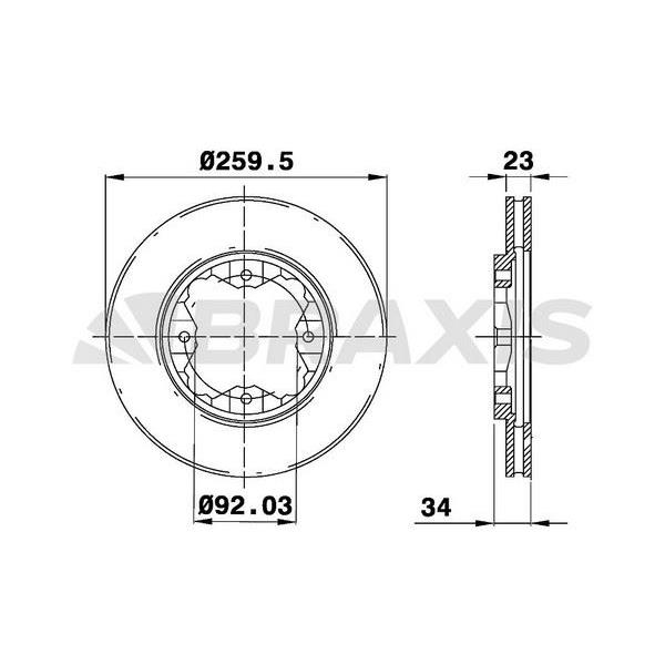 Fren Diski Ön Havalı Honda Accord 90-98 Civic 95-01 (260X4) 
